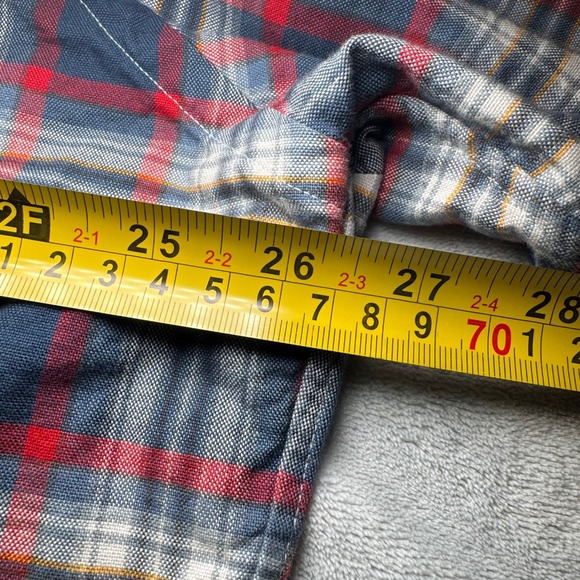 Ralph Lauren Classic Fit Plaid Button Down Shirt Men's XXL Navy Blue Red White - Picture 8 of 11